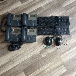 Office Phones And Keyboards 