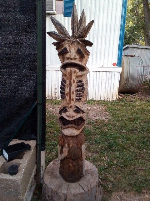 Totem Pole Hand Carved In Nauvoo
