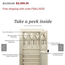 Front Gate  Laurel Jewelry Storage Mirror with Lock