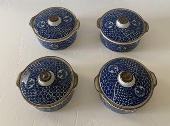 Vintage Takahashi, San Francisco 5 Inch Porcelain Bows Set Of Four
