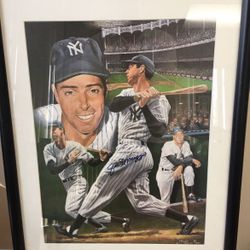 Joe DiMaggio Hand Signed- autographed lithograph Numbered With COA