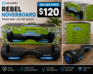 NEW Hover-1 Rebel Hoverboard - Factory Sealed - Black