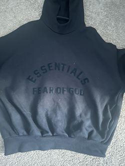ESSENTIALLS BLACK SMALL HOODIE