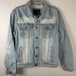 21 Men Light Blue Denim Jacket - Sz L