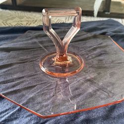 Depression Glass Pink Serving Tray 