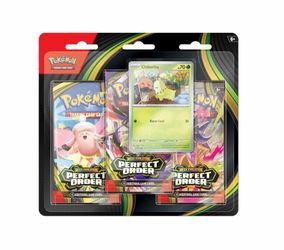 Pokemon Perfect Order - 3 Pack Blister Chikorita (new sealed, still in shipping box)