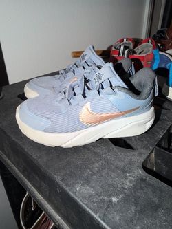 Nike Kids Sneakers Light Blue Rose Gold