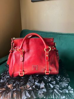 Dooney and Bourke Florentine Satchel In Red Regular Size🎀
