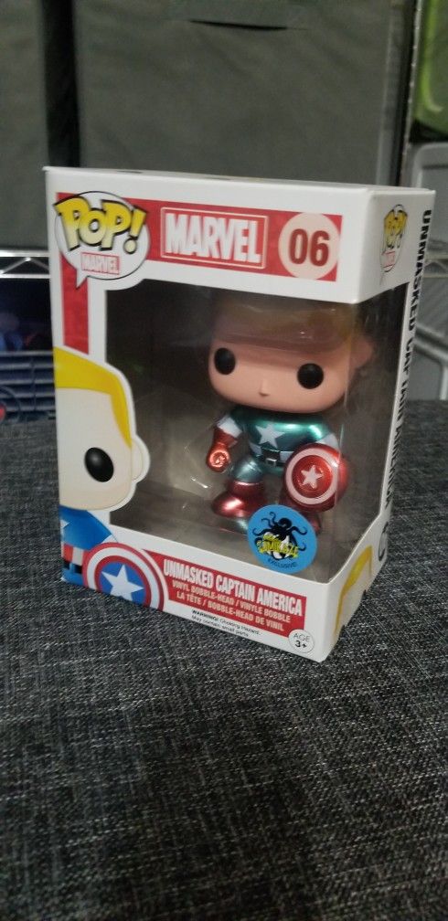 Unmasked Captain America Funko Comikaze Exclusive