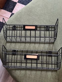 Black wall baskets