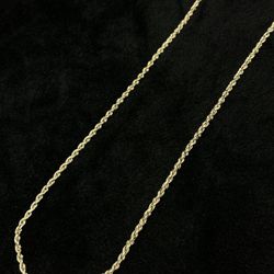 10Kt Gold Rope Chain 22”