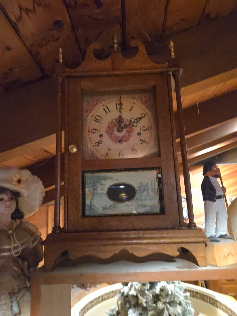 Vintage  Westminister Chime And Scroll Clock