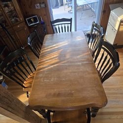 Solid Dining room table and chairs
