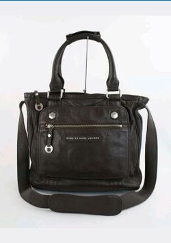 Marc by Marc Jacobs Chocolate Brown Leather Handbag Shoulder Bag Cross Body Bag