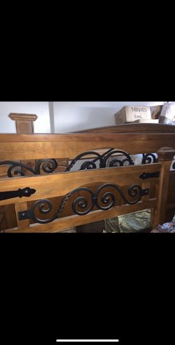 Wooden Bed with mattress