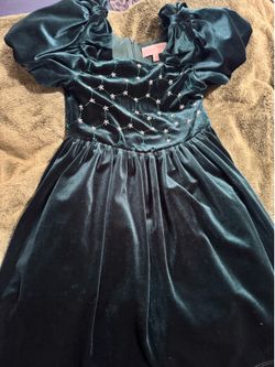 Velvet Green girl dress