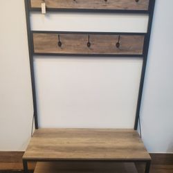 Entryway Hall Tree Bench Great For A Mudd Room (New)
