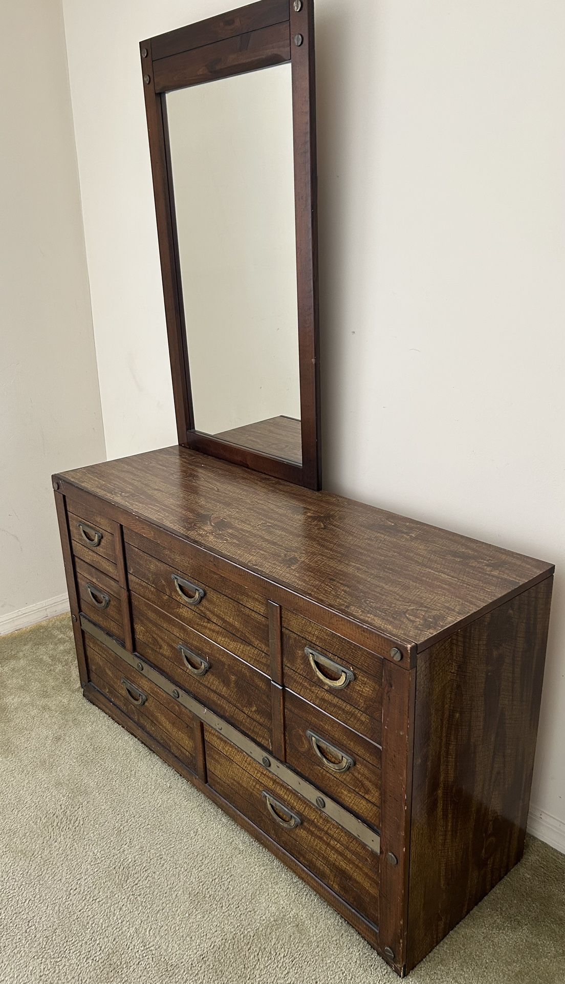 Vintage Lea the Bedroom People Dresser w/mirror