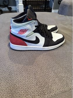 Jordan 1 mid black and red