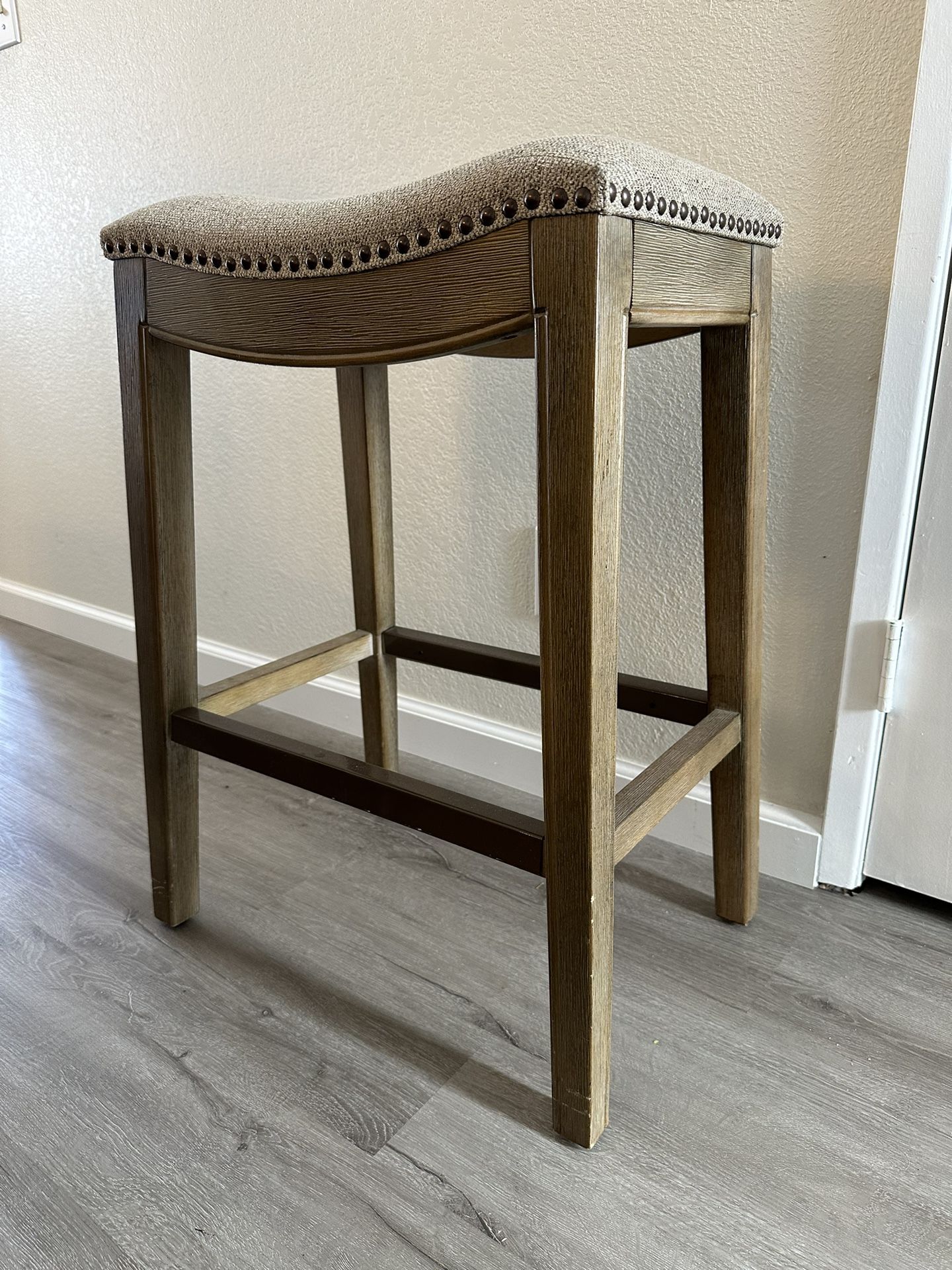 Backless Wood Counter Stool (2)