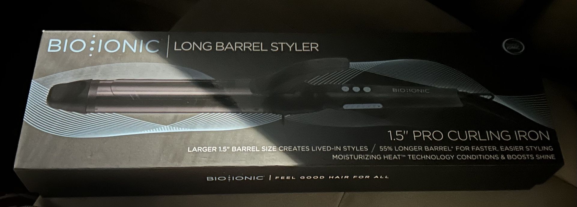 BIO IONIC PROFESSIONAL HAIR CURLING IRON 1.5 INCHES. un rizador professional marca bio ionic