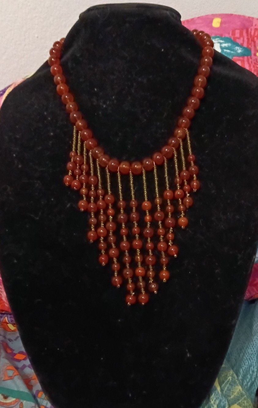 Baltic Amber Necklace Beaded &Knotted