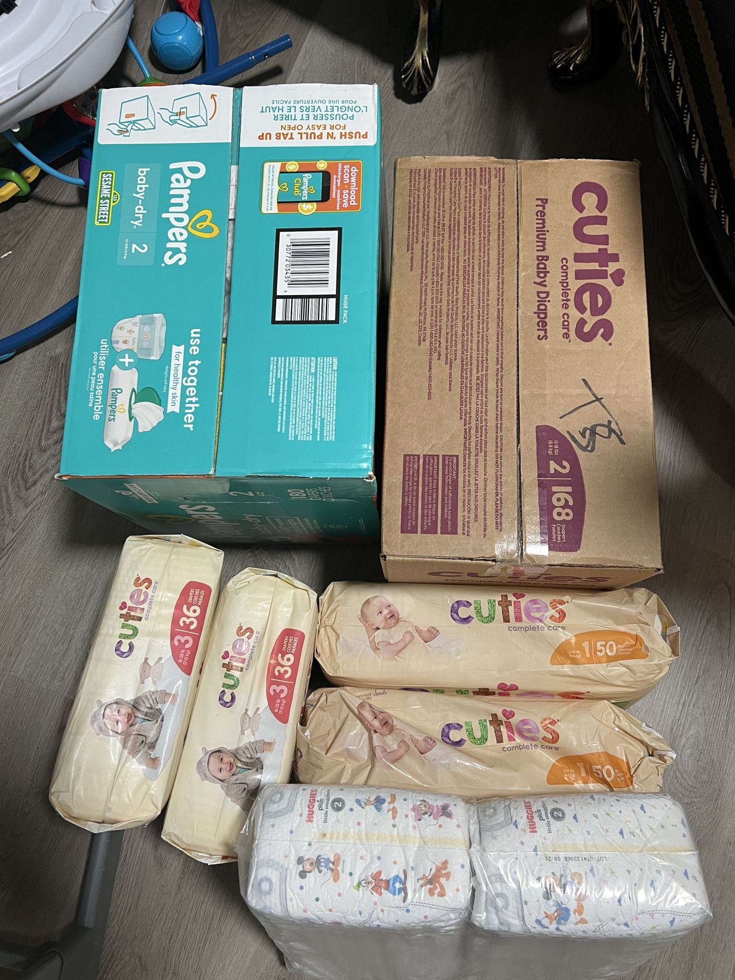 Diapers Size 1, 2, 3