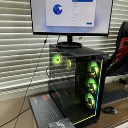 Gaming PC Bundle – Ryzen 5 / RX 6500 XT / 32GB RAM / 1TB SSD + 1080p Monitor + RGB Keyboard/Mouse!