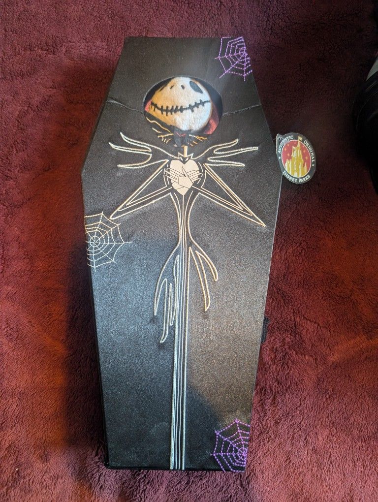 Jack Skellington Tim Burton Nightmare Before Christmas Coffin Plushie Disneyland