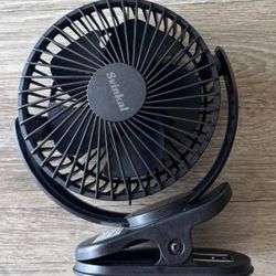 Simkai Rechargeable Clip Fan 5.5" 3 Speed USB Portable Desk Fan