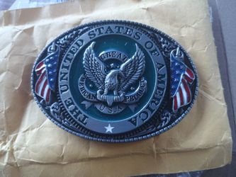 The United States of America Belt Buckle Metal