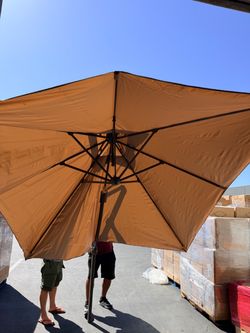Patio Umbrella 10X 10Rectangle Cantilever Umbrella Large Aluminum Outdoor Umbrellas with 360-degree Rotation & UPF40+ Premium Fabric for Deck Pool Gar
