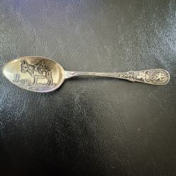 Vintage P&B El Paso Texas “Burro” Sterling Silver Souvenir Spoon Rare Rare Rare.
