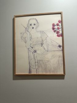 Framed Art - Smoking Woman