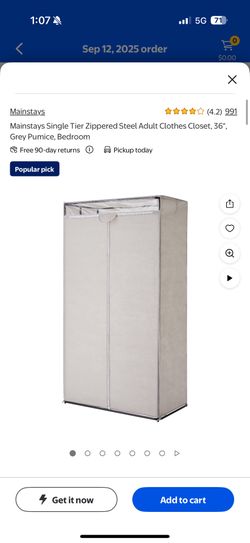 Portable Zippered Closet (Hangers Included If You Want)