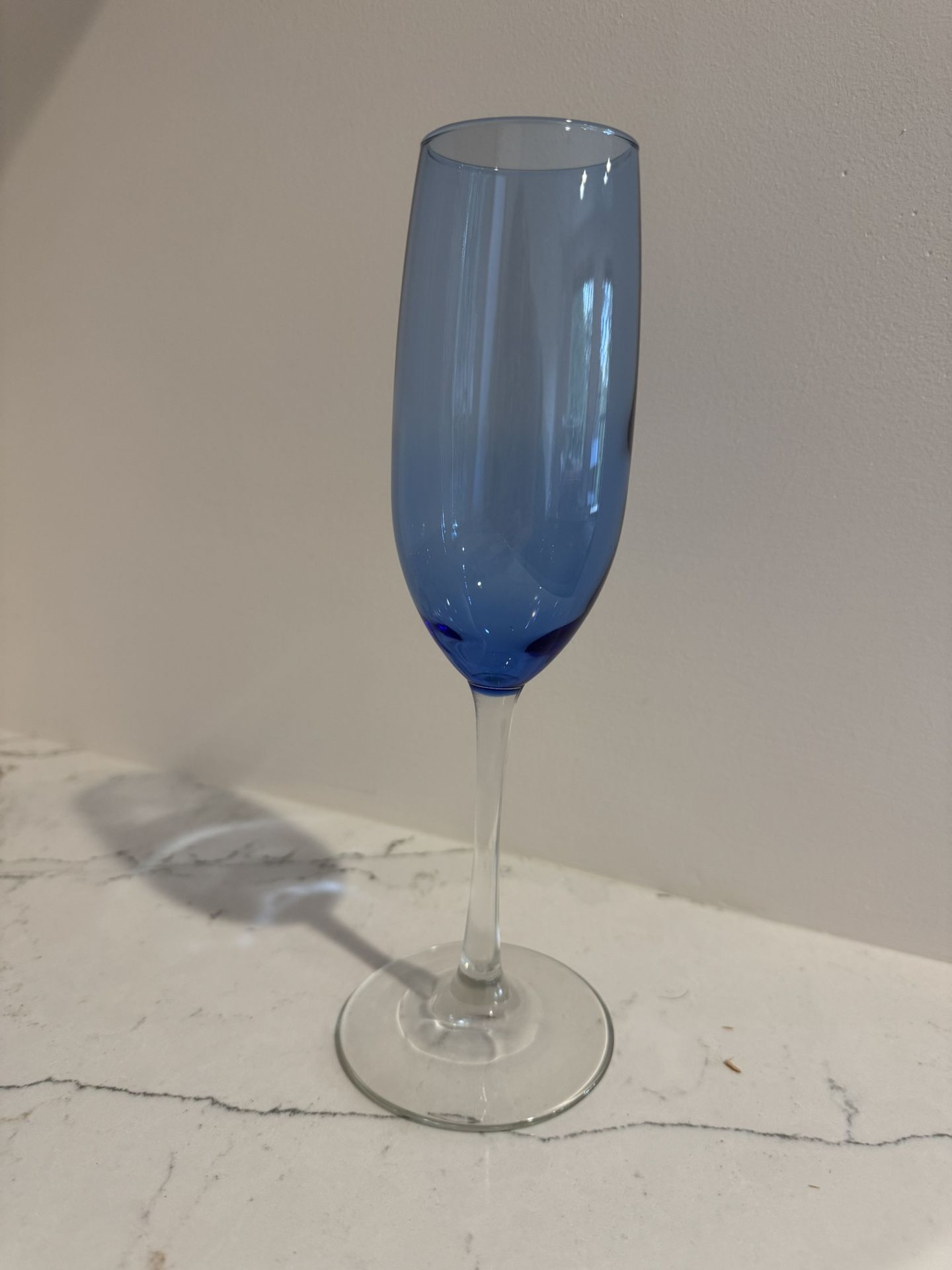 120 Blue Glass Wine Flutes / Champagne Glasses