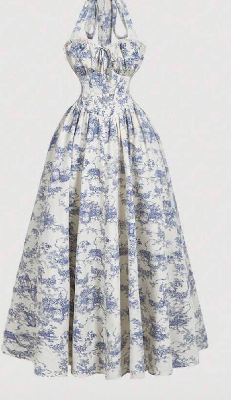 Blue And White Dress
