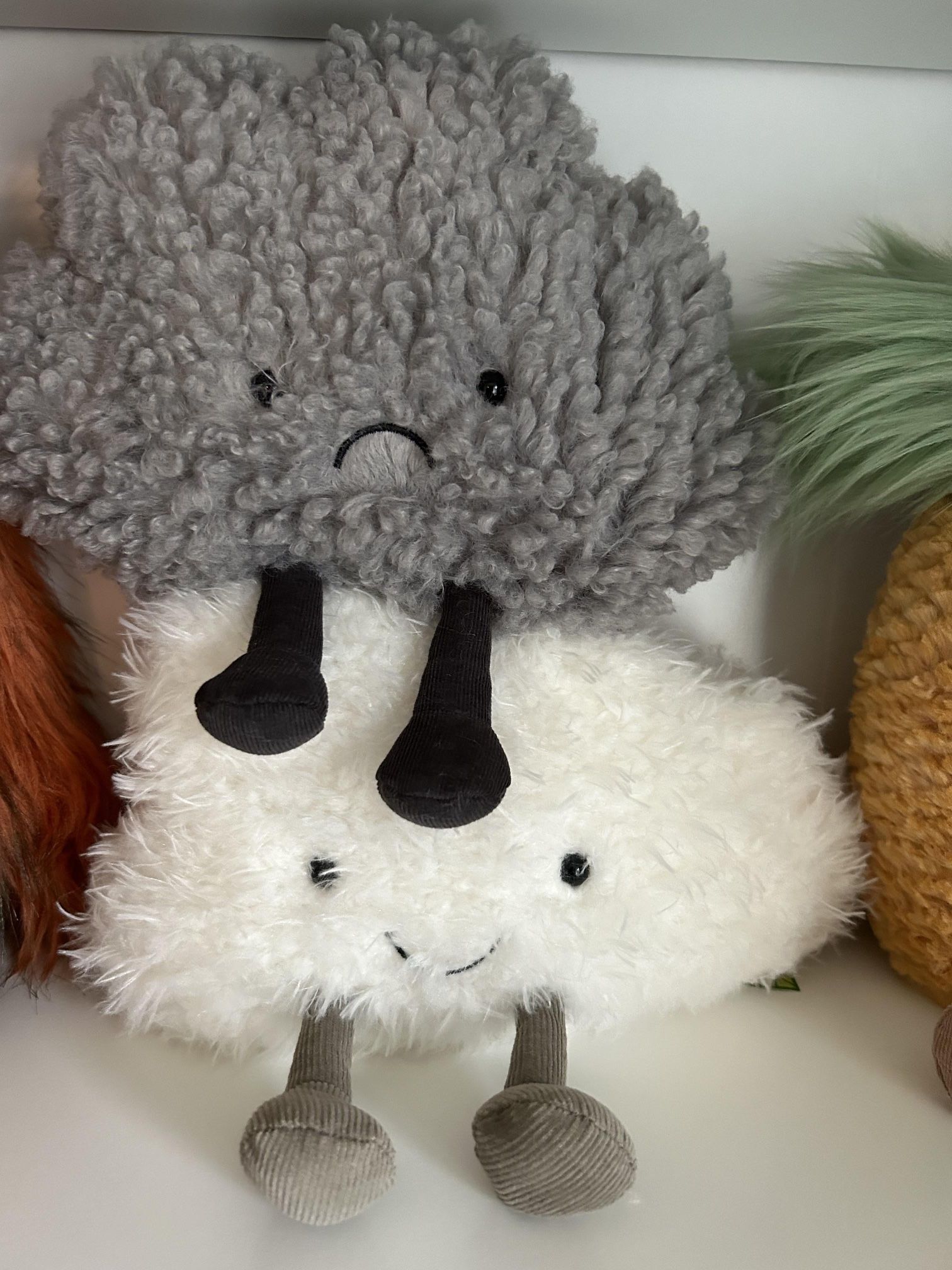 jellycat happy and sad cloud duo plush