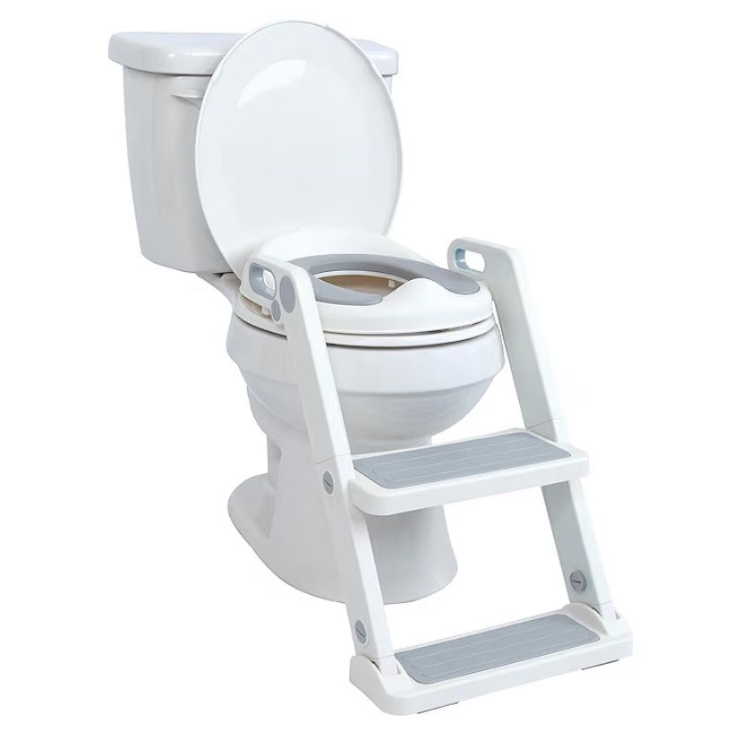 Nuby Step Ladder Toddler Potty Seat For Toilet - All-In-One Kids Potty Training Toilet Seat