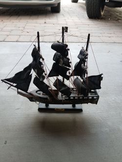 Pirate Ship Wooden Model Decor