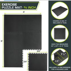 ProsourceFit Tapete de Ejercicio para Rompecabezas Extra Grueso 3/4" Azulejos de Espuma EVA