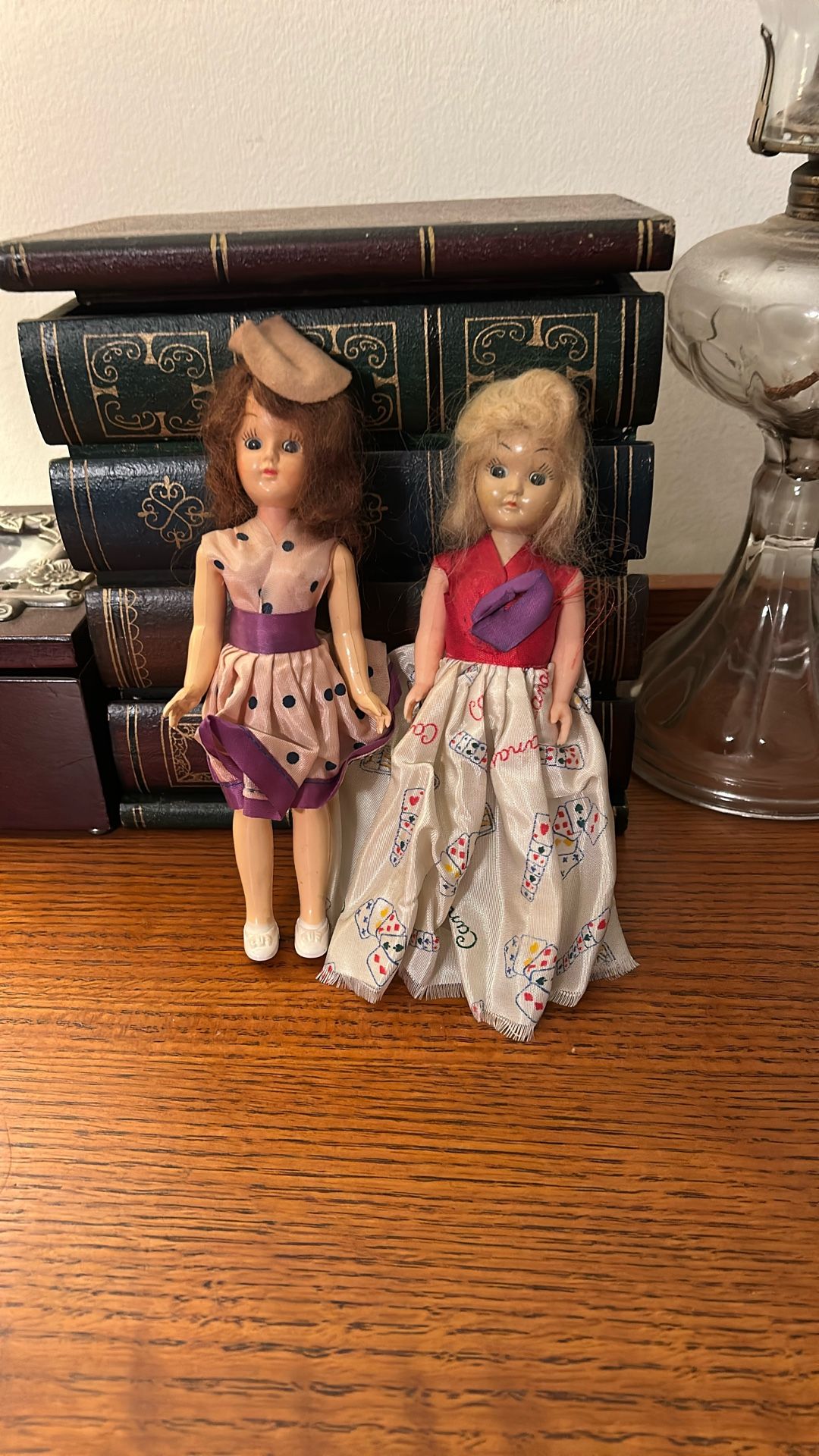 Canasta Dolls Set Of Two Antique 1950’s