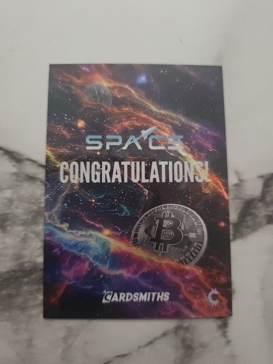 Cardsmiths Space Galactic Edition Crypto Currency Redemption Card UNSCRATCHED