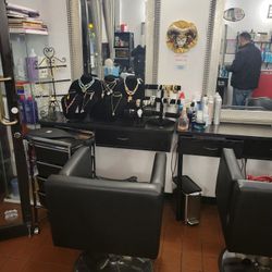 Salón Equipment Chairs Mirror