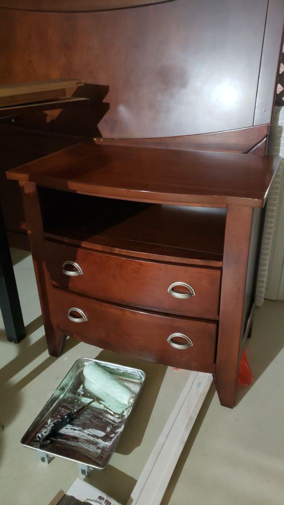 Queen bed frame and night stand