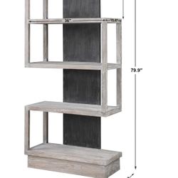 Grey Washed Wood Shelves Set Of 2