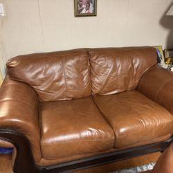 Italian Leather Four Piece Living Room Set