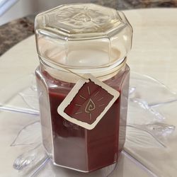 Vintage Lancaster Colony Cherry Grove Candle 24oz Discontinued Heavy Glass Jar