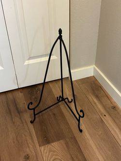 Black XL Metal Decorative Easel Stand