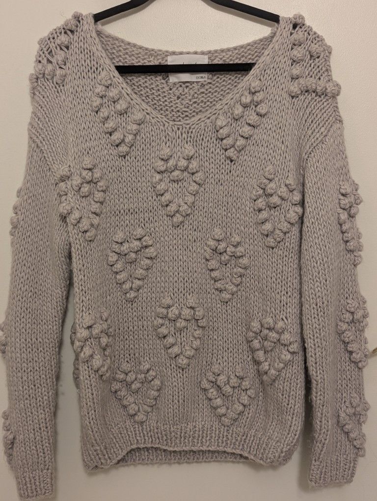 Chicwish Knitted Heart Sweater